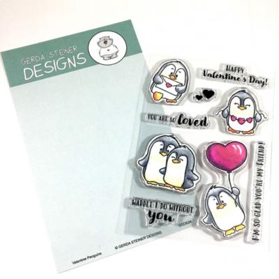 Gerda Steiner Clear Stamps - Valentine Penguins
